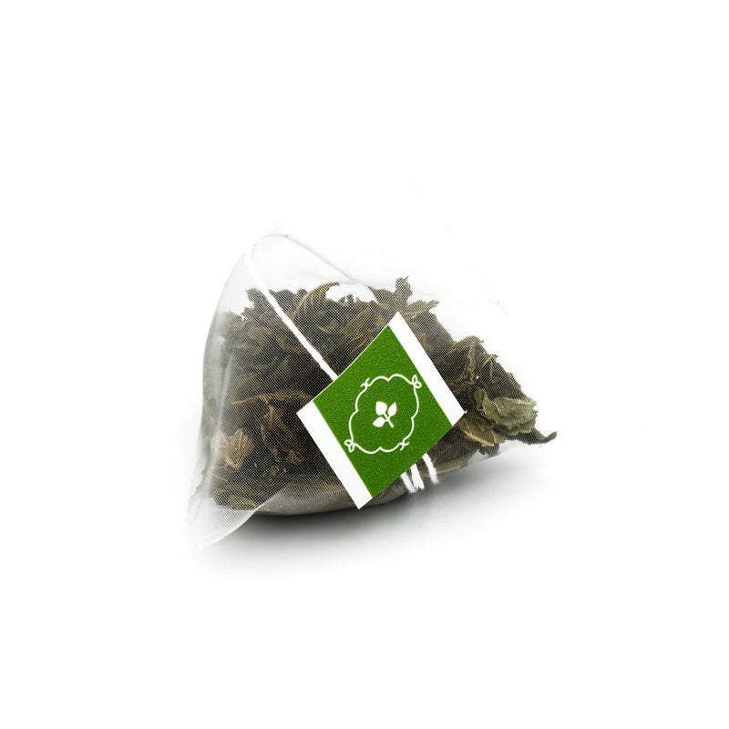 Peppermint Leaf - Herbal - Individually Wrapped Pyramid Tea Bags Pouch, 50pc
